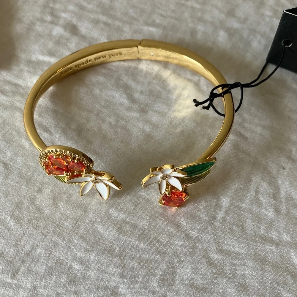 Kate Spade: Sweet Citrus Hinge Cuff- Gold Tone - Picture 7 of 16